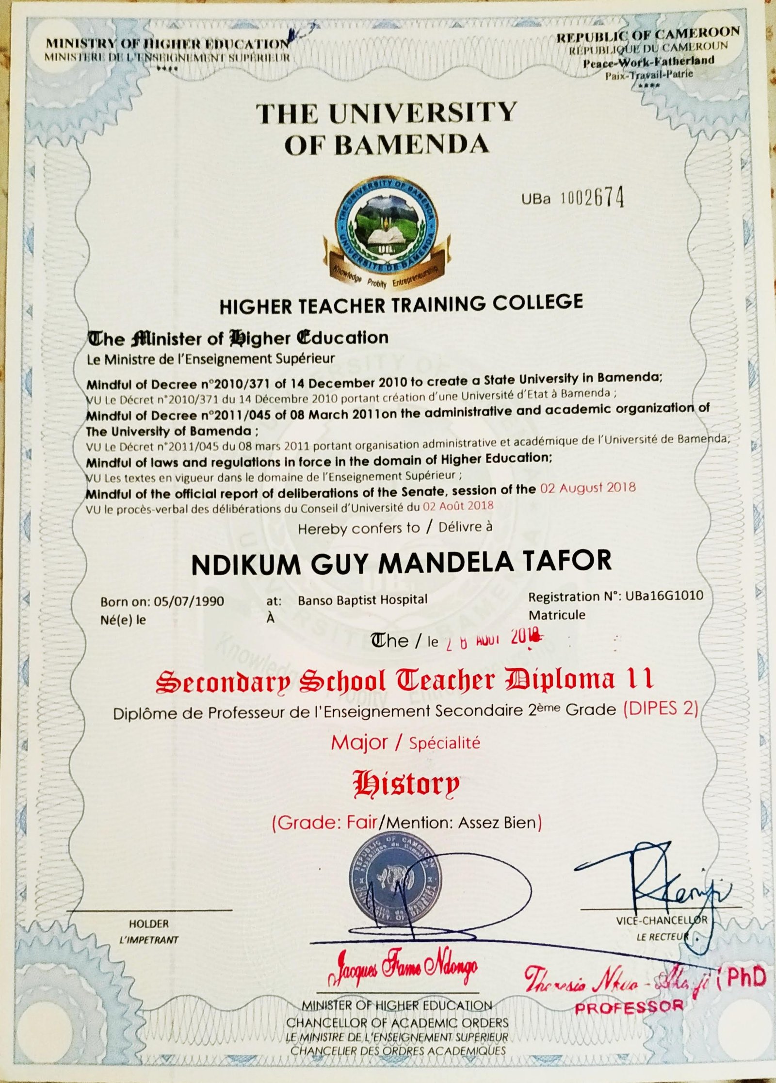 Higher Teacher Training Diploma